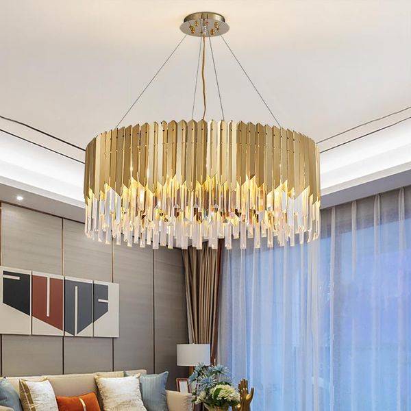 modern led chandelier for living room bedroom gold round stainless steel crystal kitchen hanging light fixture chandeliers
modern led chandelier for living room bedroom gold round stainless steel crystal kitchen hanging light fixture chandeliers