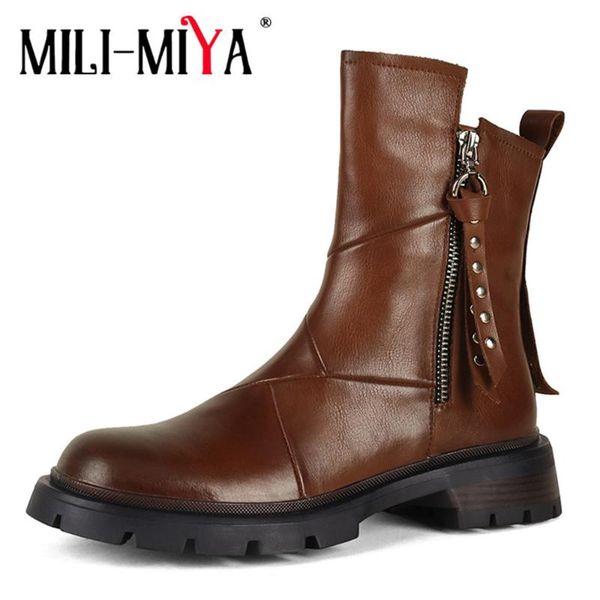 boots mili-miya autumn winter women platform zip motorcycle ankle 2022 fashion chunky heels designer daily life wild shoes, Black
boots mili-miya autumn winter women platform zip motorcycle ankle 2022 fashion chunky heels designer daily life wild shoes, Black