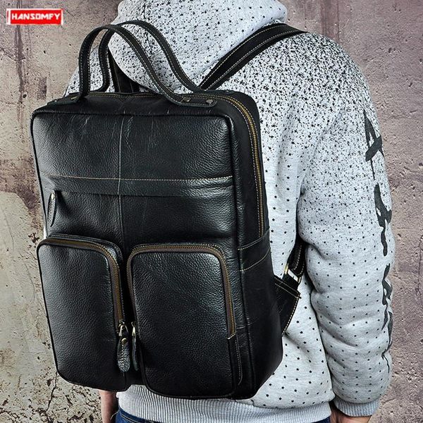 backpack genuine leather men's backpacks shoulder bag travel computer first layer cowhide large capacity retro men
backpack genuine leather men's backpacks shoulder bag travel computer first layer cowhide large capacity retro men