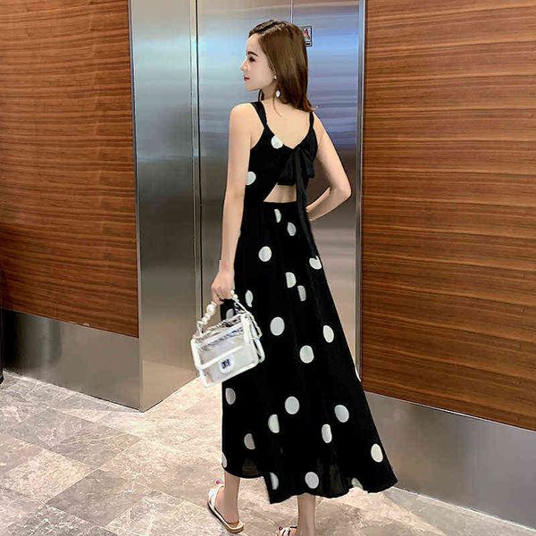 casual dresses 2022 summer korean bow middle and long women's french waist closing large swing back wave point suspender dresses, Black;gray
casual dresses 2022 summer korean bow middle and long women's french waist closing large swing back wave point suspender dresses, Black;gray