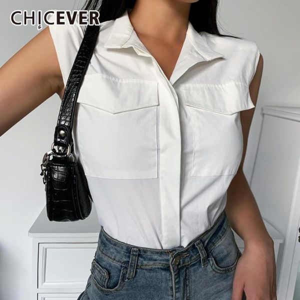 women's t-shirt chicever casual loose solid t shirts for women lapel collar sleeveless plus size shirt female korean 2021 fashion cloth, White
women's t-shirt chicever casual loose solid t shirts for women lapel collar sleeveless plus size shirt female korean 2021 fashion cloth, White