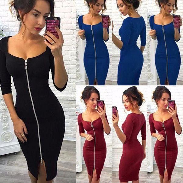 casual dresses bikoles spring autumn fashion o neck long sleeve women dress bodycon temperament package hip zipper split lady vestidos, Black;gray
casual dresses bikoles spring autumn fashion o neck long sleeve women dress bodycon temperament package hip zipper split lady vestidos, Black;gray