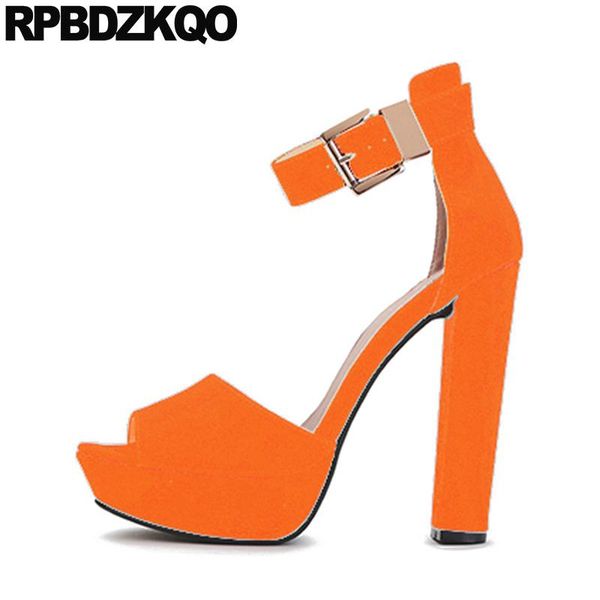 chunky orange exotic dancer stripper ankle strap sandals thick open toe heels platform shoes fetish plus size big pumps women, Black
chunky orange exotic dancer stripper ankle strap sandals thick open toe heels platform shoes fetish plus size big pumps women, Black