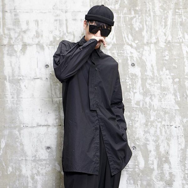 men's casual shirts male black shirt men fashion long sleeve japan streetwear punk gothic hip hop loose dress, White;black
men's casual shirts male black shirt men fashion long sleeve japan streetwear punk gothic hip hop loose dress, White;black