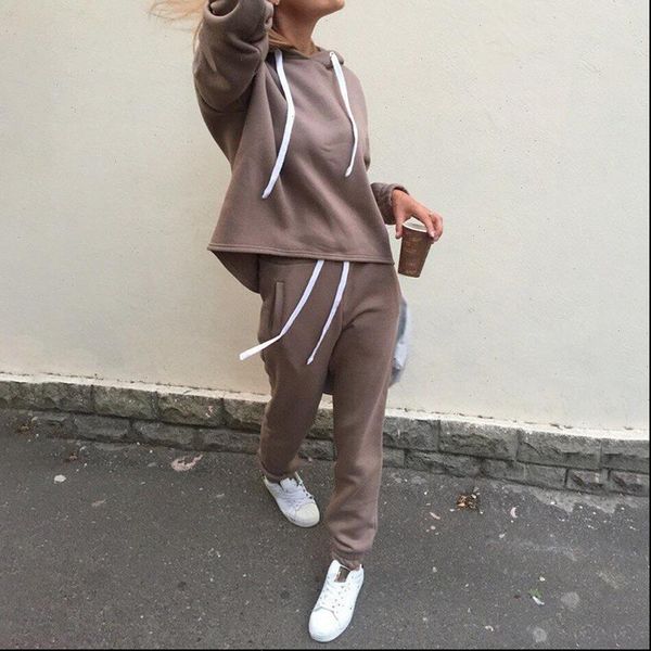 women tracksuits casual sets fashion hooded sweatshirt solid long pants clothing suits female tracksuit 2pcs, Gray
women tracksuits casual sets fashion hooded sweatshirt solid long pants clothing suits female tracksuit 2pcs, Gray