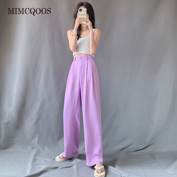 5 colors high waist mopping pants women 145-175cm wide leg drape female summer thin comfortable high straight purple suit pants 210319, Black;white
5 colors high waist mopping pants women 145-175cm wide leg drape female summer thin comfortable high straight purple suit pants 210319, Black;white
