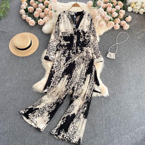 women's two piece pants vintage leopard print set spring summer 2021 long shirt all-match wide leg trend suits outfits zh1467, White
women's two piece pants vintage leopard print set spring summer 2021 long shirt all-match wide leg trend suits outfits zh1467, White