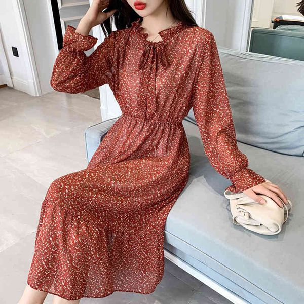 dresses all-match vintage floral bow-neck chiffon women long-sleeved elastic waist female dress autumn vestidos w8in, Black;gray
dresses all-match vintage floral bow-neck chiffon women long-sleeved elastic waist female dress autumn vestidos w8in, Black;gray