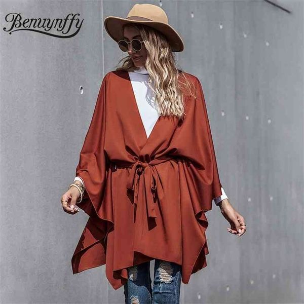 solid loose v-neck wrap belt coat women autumn long sleeve casual ol female outwear asymmetrical coats 210510, Black;brown
solid loose v-neck wrap belt coat women autumn long sleeve casual ol female outwear asymmetrical coats 210510, Black;brown
