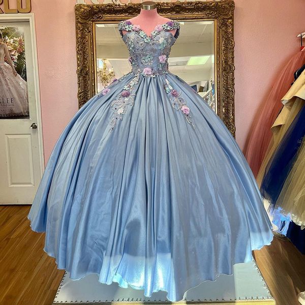 quinceanera dress light sky blue lace appliques flowers ball gown off shoulder 15 years dresses sweet 16 elegant gowns, Blue;red
quinceanera dress light sky blue lace appliques flowers ball gown off shoulder 15 years dresses sweet 16 elegant gowns, Blue;red