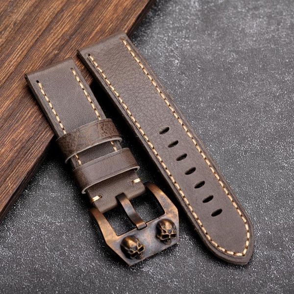 watch bands skull bronze buckle, 24 26mm compatible with pam watchband, handmade first layer cowhide gray bbracelet, Black;brown
watch bands skull bronze buckle, 24 26mm compatible with pam watchband, handmade first layer cowhide gray bbracelet, Black;brown