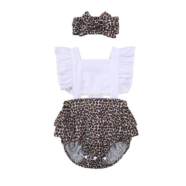 clothing sets kids jumpsuit with headband, girls leopard print square neck sleeve romper+ hair band for summer, 0-24 months, White
clothing sets kids jumpsuit with headband, girls leopard print square neck sleeve romper+ hair band for summer, 0-24 months, White
