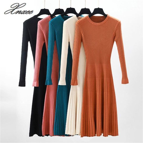 casual dresses elegant long sleeve ol o-neck sweater dress women thick knit autumn winter female slim a-line basic, Black;gray
casual dresses elegant long sleeve ol o-neck sweater dress women thick knit autumn winter female slim a-line basic, Black;gray