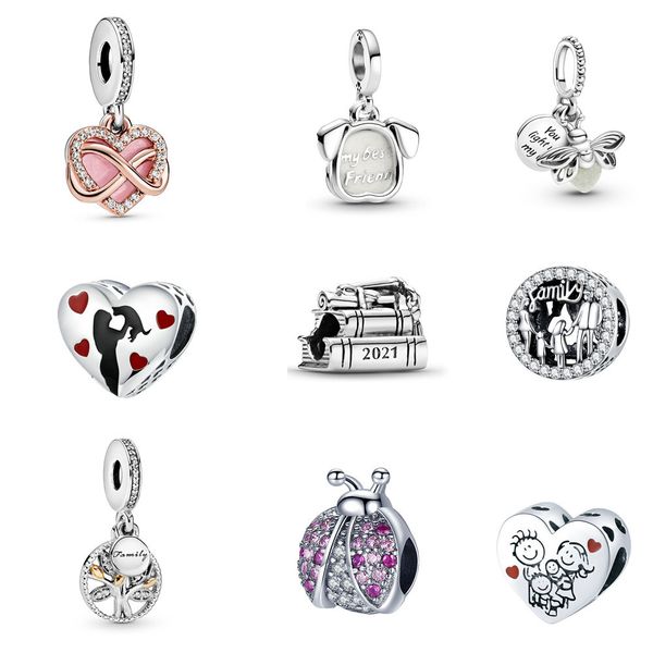 s925 sterling silver heart shaped family beads charm adapting original pandora charms bracelet diy jewelry for women gift, Bronze;silver
s925 sterling silver heart shaped family beads charm adapting original pandora charms bracelet diy jewelry for women gift, Bronze;silver