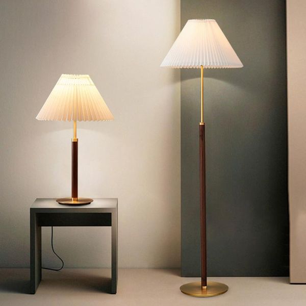 floor lamps american walnut wood brass lamp nordic pleated fabric home lighting living room standing bedroom bedside table light
floor lamps american walnut wood brass lamp nordic pleated fabric home lighting living room standing bedroom bedside table light