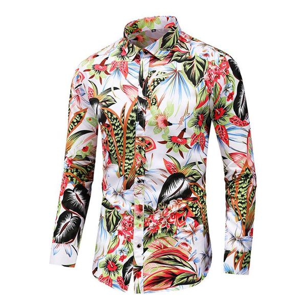 men's casual shirts 2021 arrival autumn men's men hawaiian camicias one button wild printed long sleeve blouses #t3g, White;black
men's casual shirts 2021 arrival autumn men's men hawaiian camicias one button wild printed long sleeve blouses #t3g, White;black