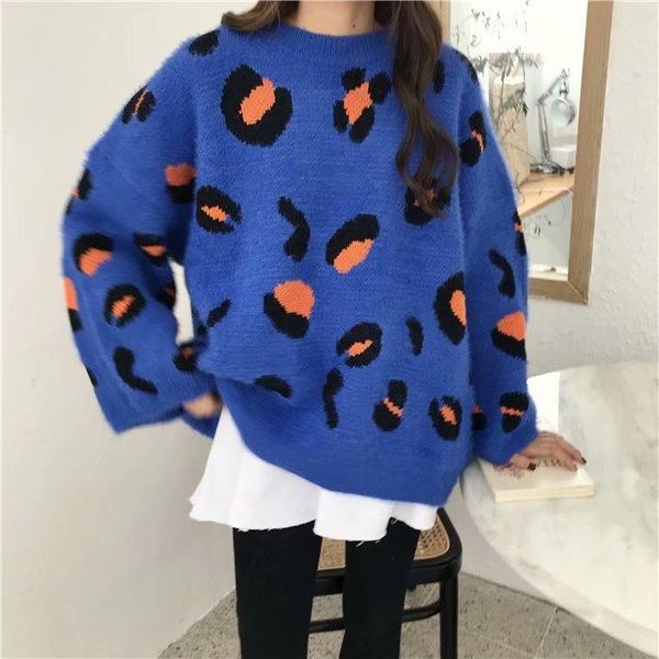 women's sweaters women leopard long sleeve casual loose knitted o neck blue yellow warm streetwear outwear coat sweater, White;black
women's sweaters women leopard long sleeve casual loose knitted o neck blue yellow warm streetwear outwear coat sweater, White;black
