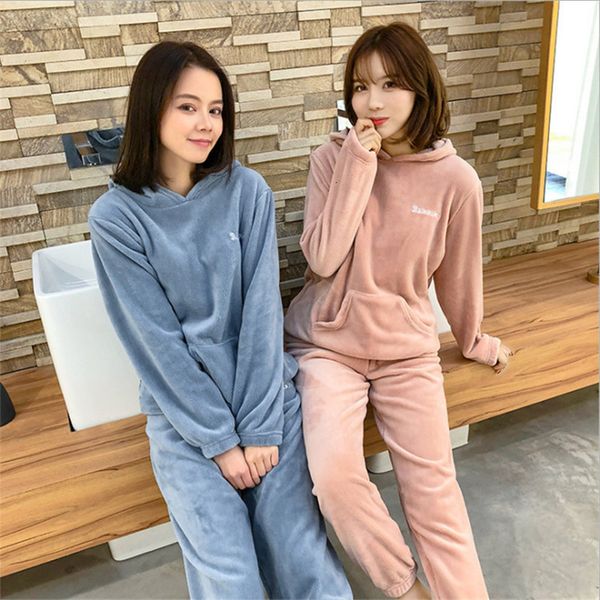 sleepwear flannel women cute pajamas sets veet 2 pieces sleepwear suit hoodies sweatshirt thick warm homewear sleep pants leaa vl3s, Black;red
sleepwear flannel women cute pajamas sets veet 2 pieces sleepwear suit hoodies sweatshirt thick warm homewear sleep pants leaa vl3s, Black;red