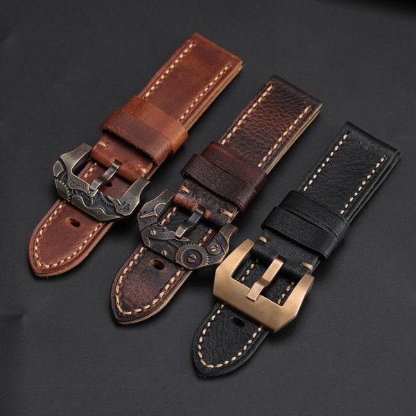 watch bands handmade bronze buckle strap, mechanical punk style first layer leather watchband 20 22 24 26mm for pam male st, Black;brown
watch bands handmade bronze buckle strap, mechanical punk style first layer leather watchband 20 22 24 26mm for pam male st, Black;brown