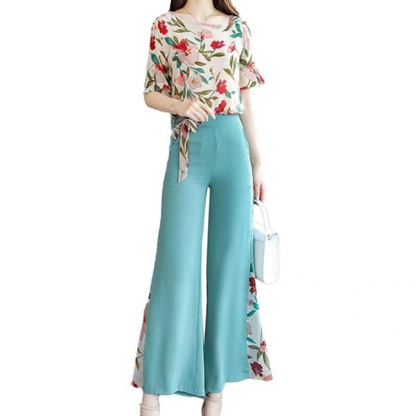 women's two piece pants stylish women outfit high waist split beachwear ruffle sleeve straight wide leg office, White
women's two piece pants stylish women outfit high waist split beachwear ruffle sleeve straight wide leg office, White