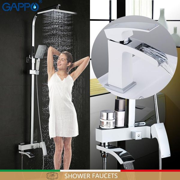 gappo shower faucets chrome and white bath faucet mixers shower set with basin faucet brass bathroom set griferia
gappo shower faucets chrome and white bath faucet mixers shower set with basin faucet brass bathroom set griferia