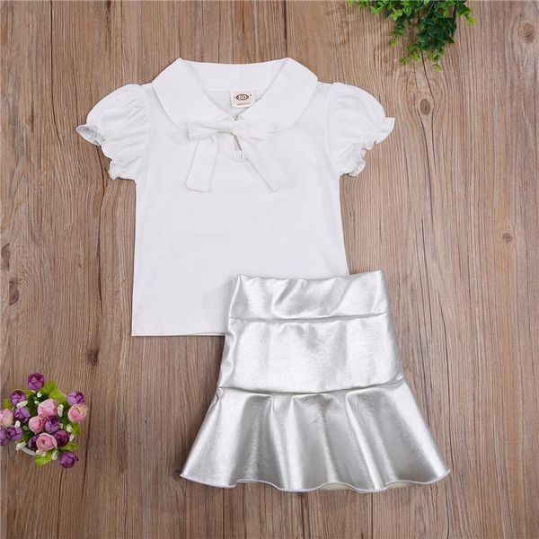 baby girl's summer sweet style suit two-pieces, lapel bowknot sleeveless and pu leather skirt for birthday party vacation clothing set, White
baby girl's summer sweet style suit two-pieces, lapel bowknot sleeveless and pu leather skirt for birthday party vacation clothing set, White