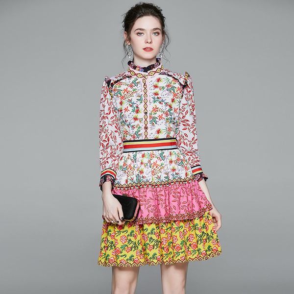 casual dresses elegant retro color block floral print dress runway designers spring woman clothes holiday robe femme vintage party vestidos, Black;gray
casual dresses elegant retro color block floral print dress runway designers spring woman clothes holiday robe femme vintage party vestidos, Black;gray