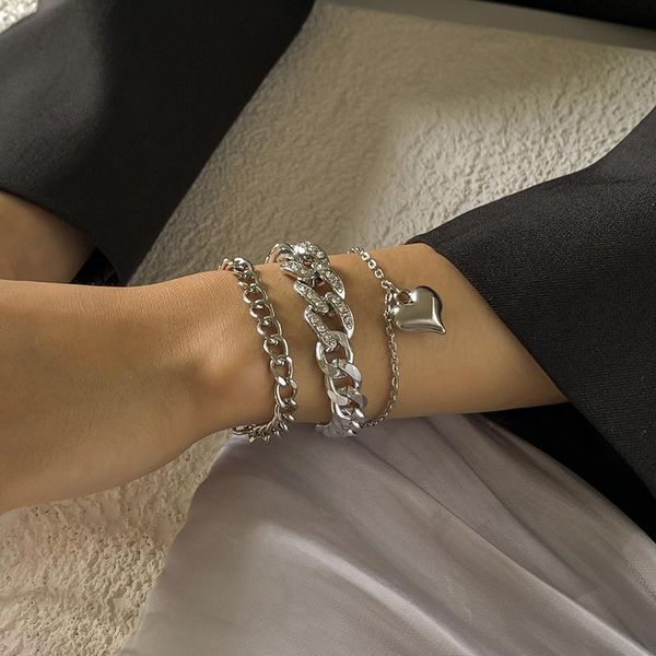 link, chain punk cuban thick bracelets set for women fashion cool hip hop pendant love charm bangles boho jewelry gift, Black
link, chain punk cuban thick bracelets set for women fashion cool hip hop pendant love charm bangles boho jewelry gift, Black