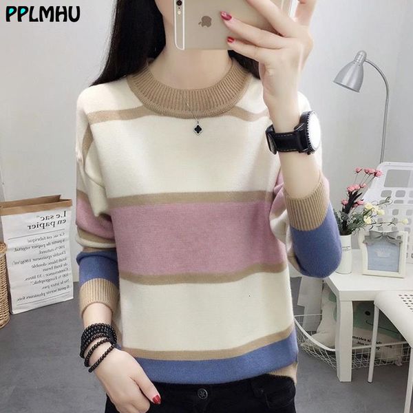 women's sweaters contrast color stripe o-neck knitted for women fashion slim long sleeve knitwear pullover female spring autu, White;black
women's sweaters contrast color stripe o-neck knitted for women fashion slim long sleeve knitwear pullover female spring autu, White;black