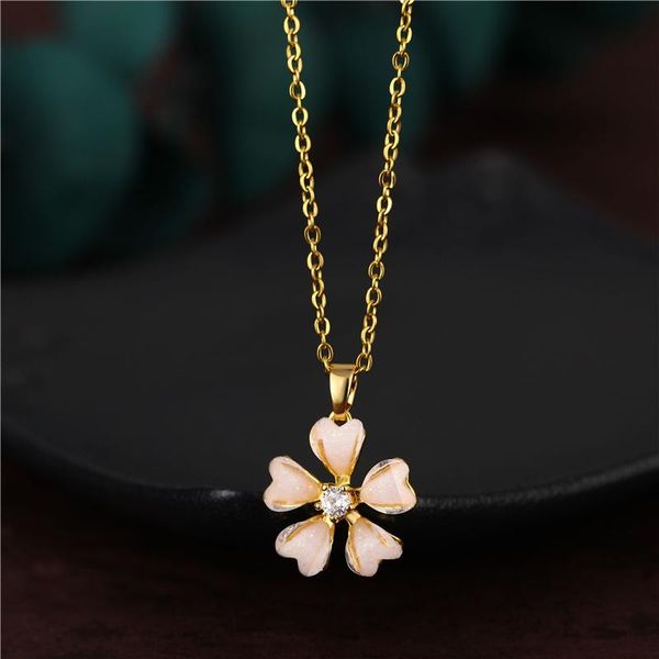 pendant necklaces brand jewellery luxury titanium steel crystal flower small petal bone women's jewelry torque wedding necklace for wom, Silver
pendant necklaces brand jewellery luxury titanium steel crystal flower small petal bone women's jewelry torque wedding necklace for wom, Silver