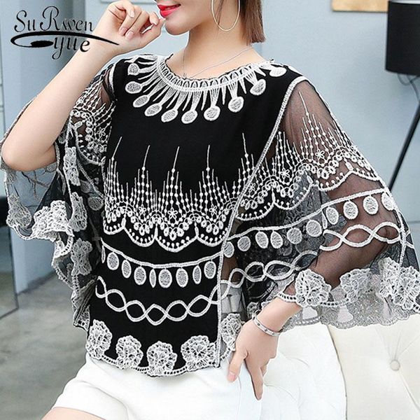 women's blouses & shirts loose lace women shirt 2021 summer and printing ladies elegant hollow flower fashion blouse 4015, White
women's blouses & shirts loose lace women shirt 2021 summer and printing ladies elegant hollow flower fashion blouse 4015, White