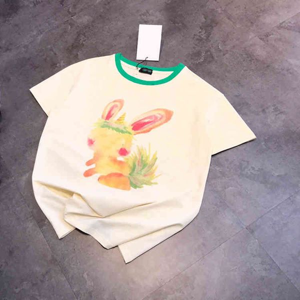 2022 factory wholesale new summer little monster print color painting short sleeve aging casual t-shirt for men and women, White
2022 factory wholesale new summer little monster print color painting short sleeve aging casual t-shirt for men and women, White
