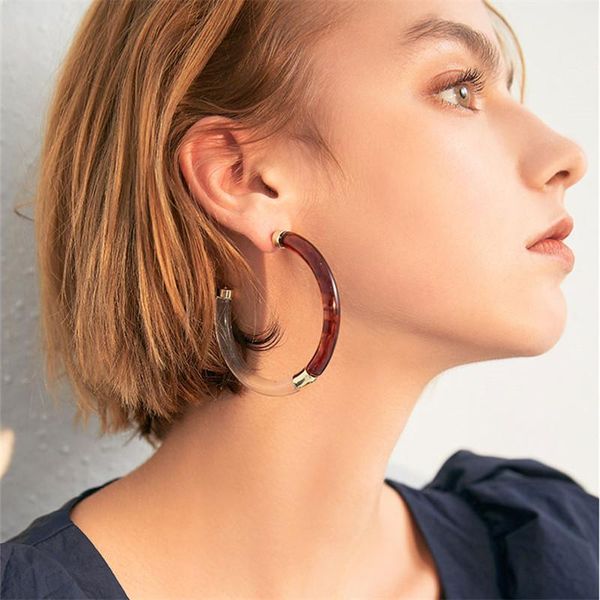 hoop & huggie fashion european brown transparent acrylic c-shaped earrings smooth irregular geometric oversized for women gifts, Golden;silver
hoop & huggie fashion european brown transparent acrylic c-shaped earrings smooth irregular geometric oversized for women gifts, Golden;silver