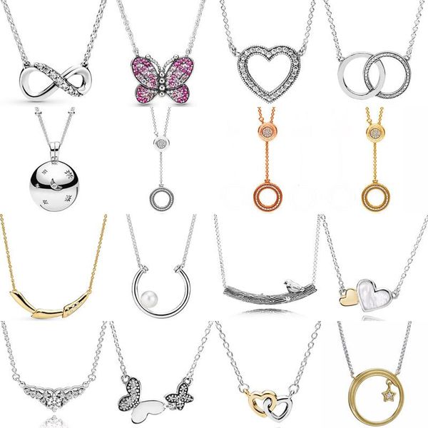 chains 100% 925 sterling silver sparkling infinity collier pink butterfly loving hearts necklace fit charm trendy diy jewelry
chains 100% 925 sterling silver sparkling infinity collier pink butterfly loving hearts necklace fit charm trendy diy jewelry