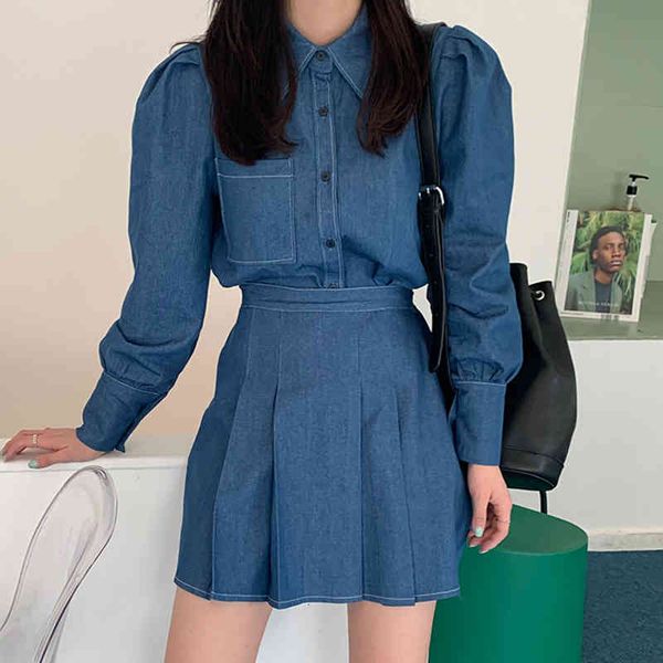 dress women korean two sets loose single breasted chic long sleeve shirt and high waist pleated mini skirt piece outfits 6ljf zv59, Black;gray
dress women korean two sets loose single breasted chic long sleeve shirt and high waist pleated mini skirt piece outfits 6ljf zv59, Black;gray