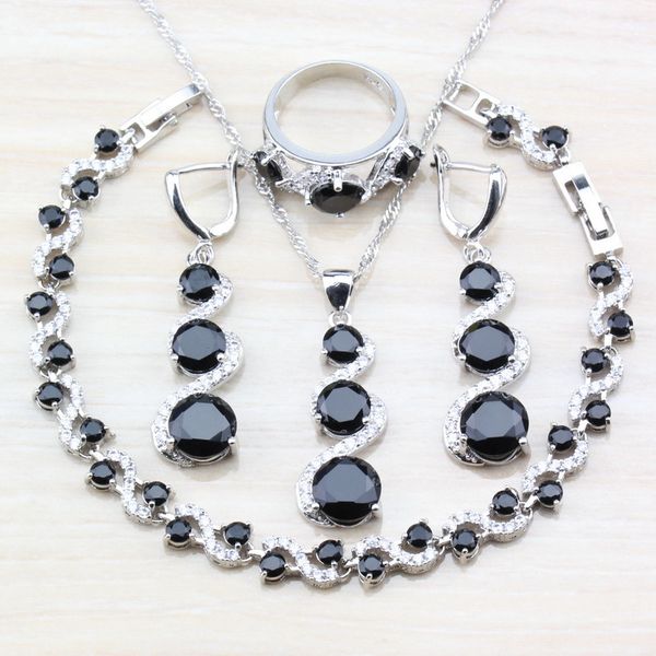 jewelry sets silver-color women fashion party costume natural black stones cz long dangle earrings/necklace/bracelet/ring
jewelry sets silver-color women fashion party costume natural black stones cz long dangle earrings/necklace/bracelet/ring