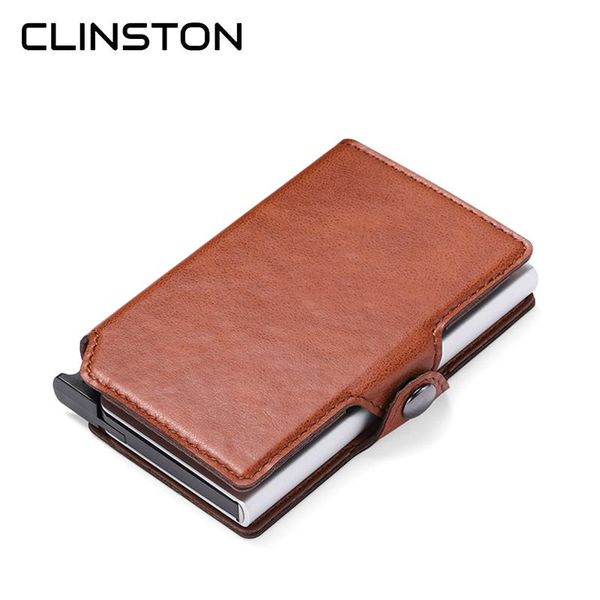card holders rfid 2021 men's fashion holder pu crazy horse leather gray aluminum metal business slim mini wallet, Brown;gray
card holders rfid 2021 men's fashion holder pu crazy horse leather gray aluminum metal business slim mini wallet, Brown;gray