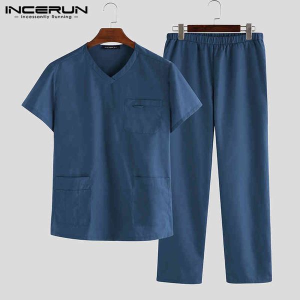 incerun men's v-neck short sve vintage trousers, home solid casual cloth, pocket suit, s-5xl, Gray
incerun men's v-neck short sve vintage trousers, home solid casual cloth, pocket suit, s-5xl, Gray