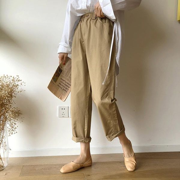 women's pants & capris 2021 summer arrival chic slim ankle-length harem women all match casual loose crimping pantalon, Black;white
women's pants & capris 2021 summer arrival chic slim ankle-length harem women all match casual loose crimping pantalon, Black;white