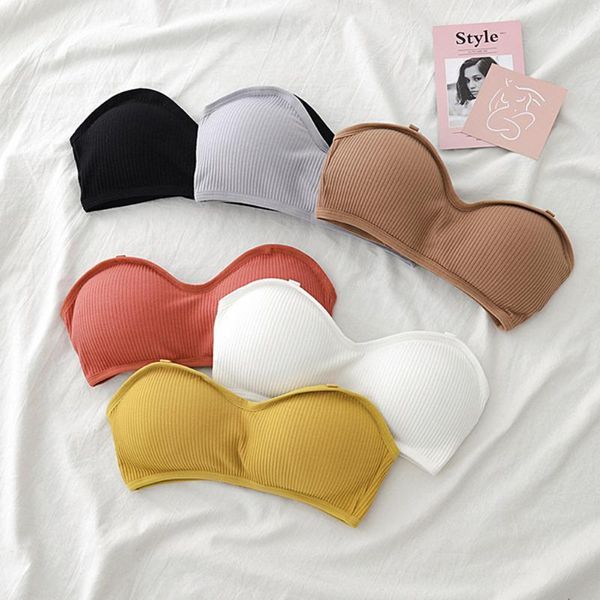 seamless one-piece tube women strapless invisible padded bra bandeau intimates soft female underwear bustiers & corsets, Black;white
seamless one-piece tube women strapless invisible padded bra bandeau intimates soft female underwear bustiers & corsets, Black;white