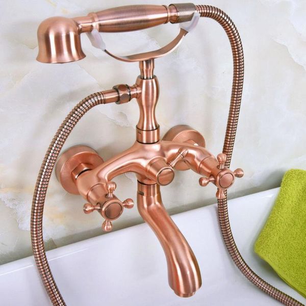 antique red copper brass wall mounted bathroom clawfoot tub faucet mixer tap telephone shower head dual cross handles ana323 sets
antique red copper brass wall mounted bathroom clawfoot tub faucet mixer tap telephone shower head dual cross handles ana323 sets