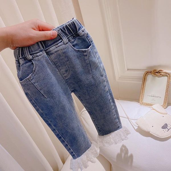 trousers childrens clothes girls pants 2021 autumn winter lace decoration soild color jeans all-match casual 1-6 years, Blue
trousers childrens clothes girls pants 2021 autumn winter lace decoration soild color jeans all-match casual 1-6 years, Blue