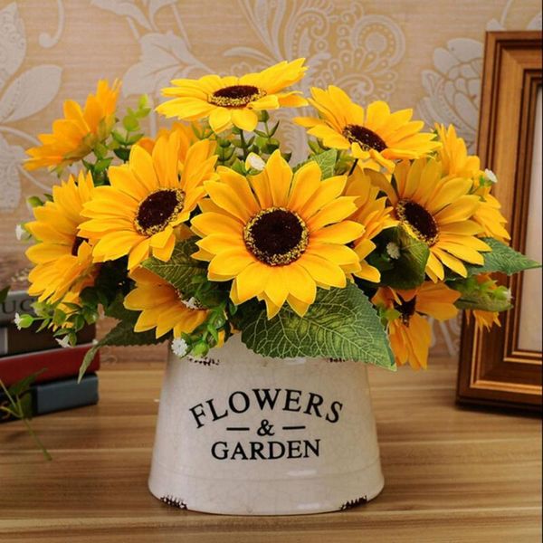 decorative flowers & wreaths 1 bouquet 7 heads silk sunflower artificial flower head fake for wedding car decoration diy garland
decorative flowers & wreaths 1 bouquet 7 heads silk sunflower artificial flower head fake for wedding car decoration diy garland