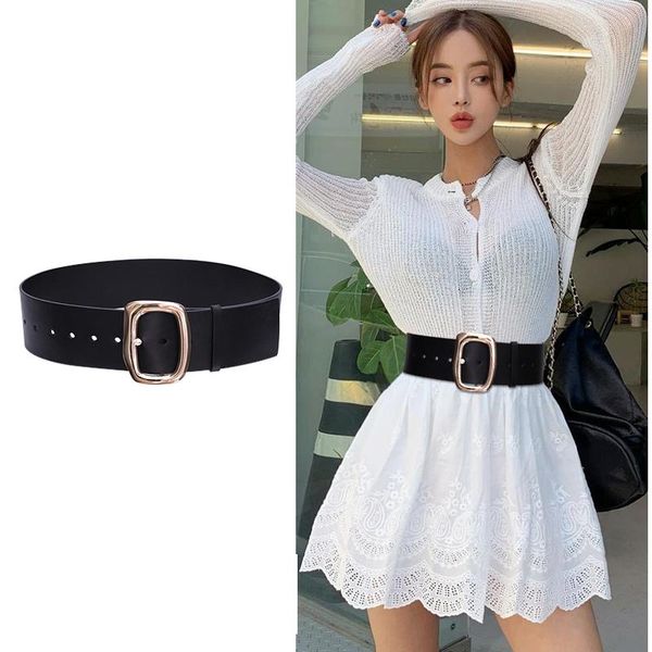 belts simple and elegant wide belt for women square pin buckle versatile accessories coat suit slim match waist adjust y, Black;brown
belts simple and elegant wide belt for women square pin buckle versatile accessories coat suit slim match waist adjust y, Black;brown