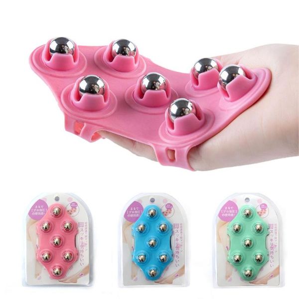 fitness balls fashion body massager muscle beads handheld seven steel ball relaxation instrument back leg facical boby roller massage