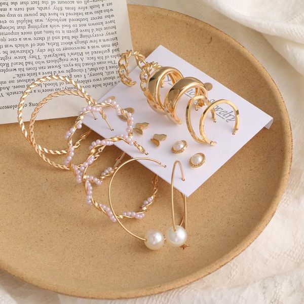 dangle & chandelier lats 9pcs earrings set vintage pearl hoop for women retro golden geometric big drop earring 2021 fashion jewelry, Silver
dangle & chandelier lats 9pcs earrings set vintage pearl hoop for women retro golden geometric big drop earring 2021 fashion jewelry, Silver