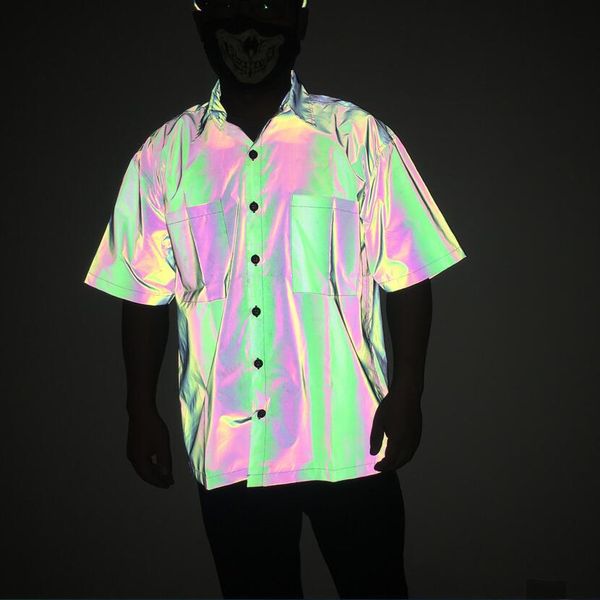 3m streetwear reflective glow in the dark tee shirts high visibility shirt 100% polyester oversize short sleeve rainbow safety tshirt men, White;black
3m streetwear reflective glow in the dark tee shirts high visibility shirt 100% polyester oversize short sleeve rainbow safety tshirt men, White;black
