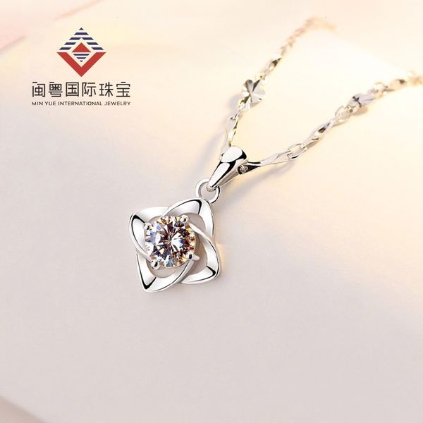 minyue international jewelry s925 silver necklace female clavicle clover pendant christmas valentine's day gift inlaid with zircon, Black
minyue international jewelry s925 silver necklace female clavicle clover pendant christmas valentine's day gift inlaid with zircon, Black