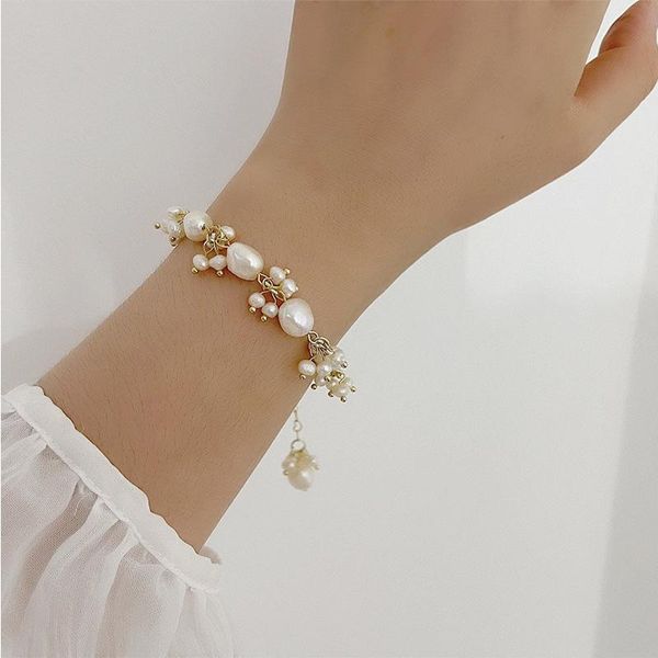 link, chain handmade natural white pearl bracelets for women girls wedding vintage jewelry fine female pulseras gifts girlfriend friends, Black
link, chain handmade natural white pearl bracelets for women girls wedding vintage jewelry fine female pulseras gifts girlfriend friends, Black