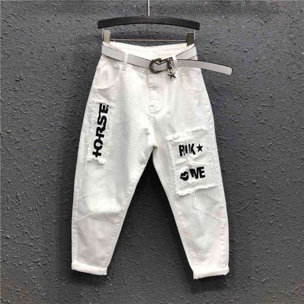 jean spring summer korea fashion women white casual denim harem pants letter patchwork cotton loose jeans plus size s809 we5c, Blue
jean spring summer korea fashion women white casual denim harem pants letter patchwork cotton loose jeans plus size s809 we5c, Blue